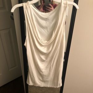 Scoop neck white tank